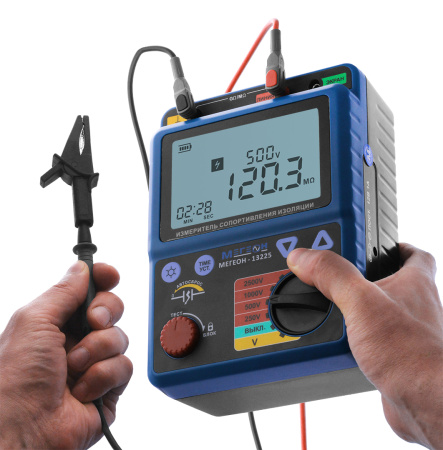 Измеритель сопротивления изоляции (мегаомметр) МЕГЕОН 13225 купить по низкой цене | МАКСПРОФИТ